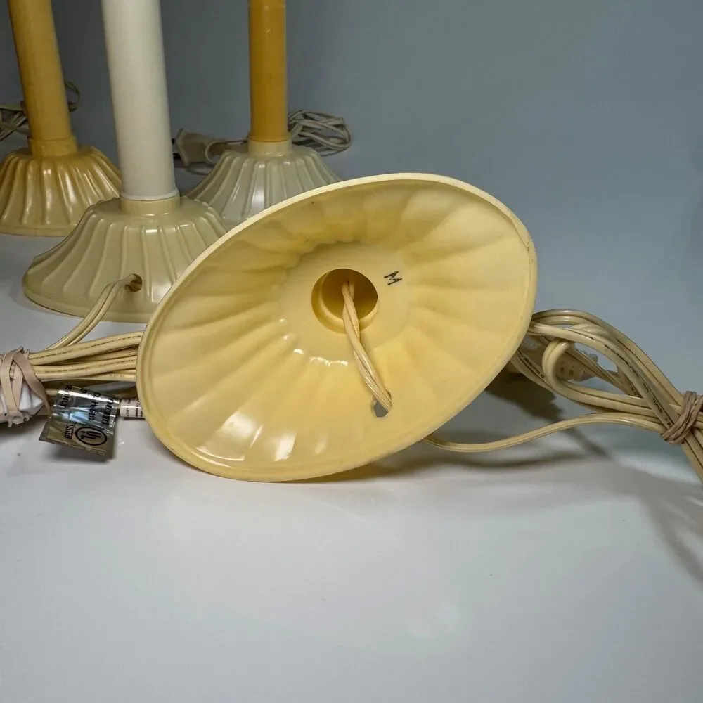 Vintage Holiday Christmas Electric Window Candles Plastic Wax Drip TESTED LOT 9
